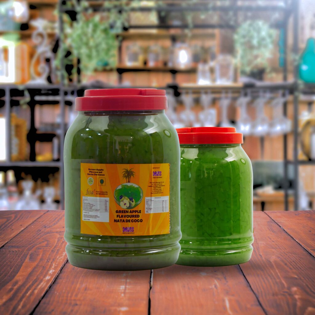 Green Apple Flavoured Nata De Coco